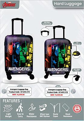 Avengers black luggage trolly bag